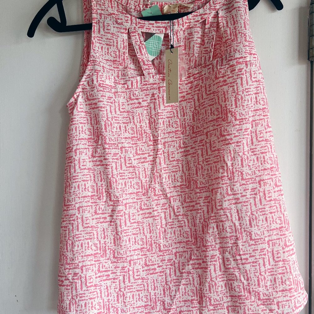 Creative Commune Linea Sleeveless Cutout Blouse Tank Top Pink - M -  Stitch Fix